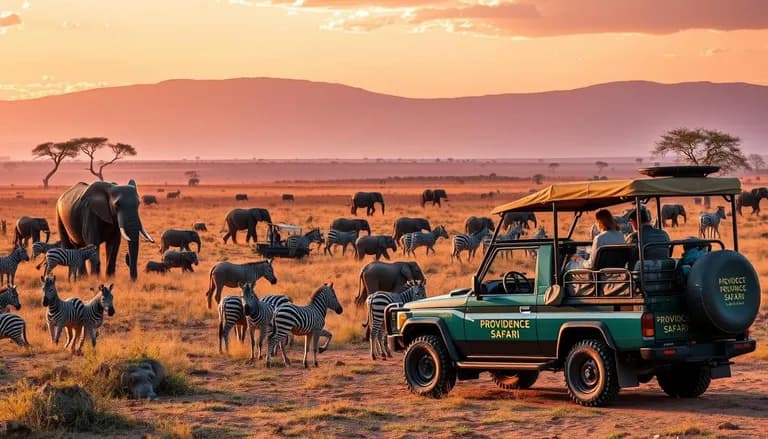  zebra jeep landrover African elephant Loxodonta africana golfcart golf cart-0