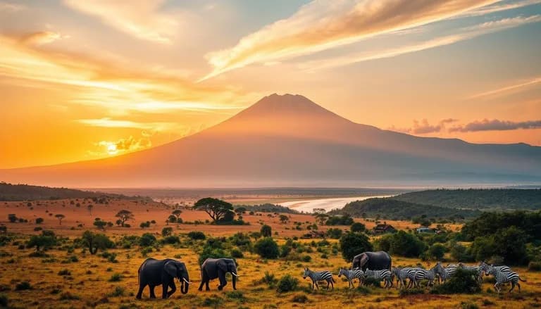  volcano African elephant Loxodonta africana zebra tusker-0