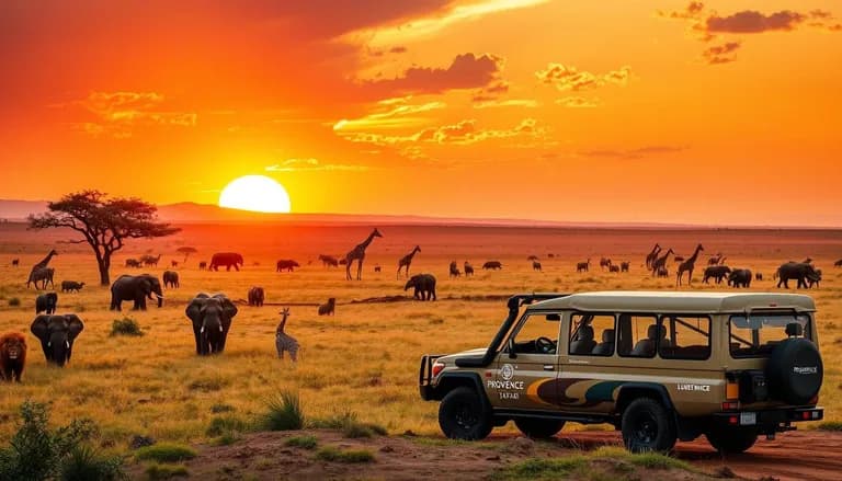  jeep landrover African elephant Loxodonta africana zebra Arabian camel dromedary Camelus dromedarius-0