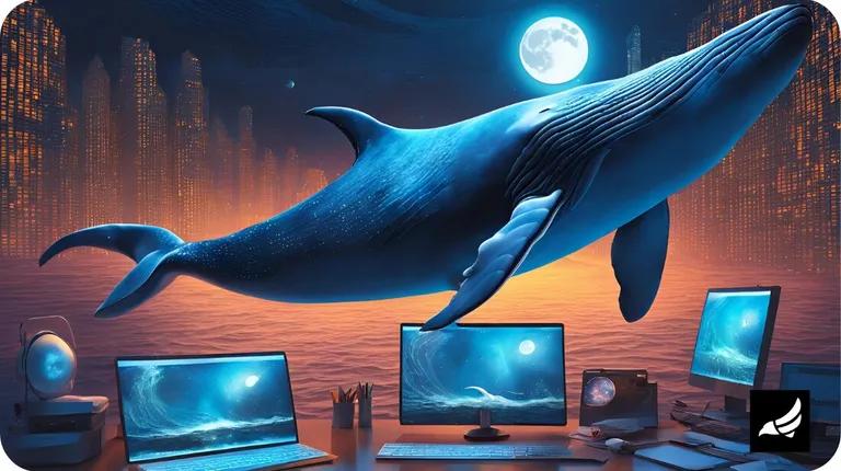  grey whale gray whale devilfish Eschrichtius gibbosus Eschrichtius robustus desktop computer monitor killer whale killer orca grampus sea wolf Orcinus orca-0