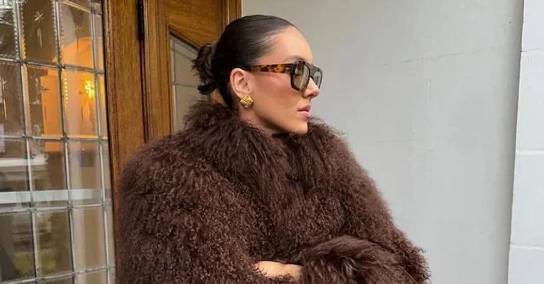  fur coat stole sunglasses dark glasses shades cloak-0