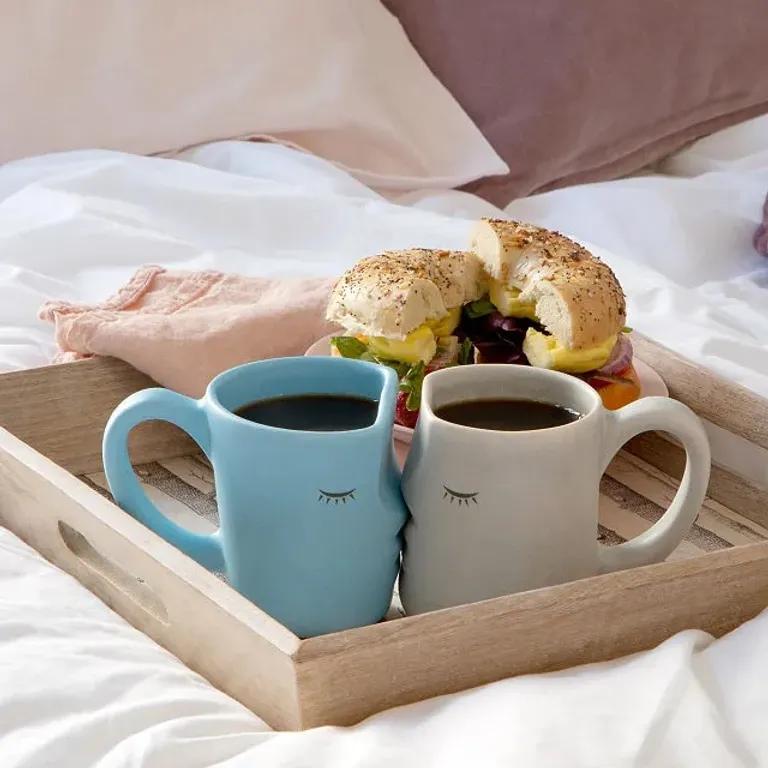  tray bagel beigel coffee mug cup-0