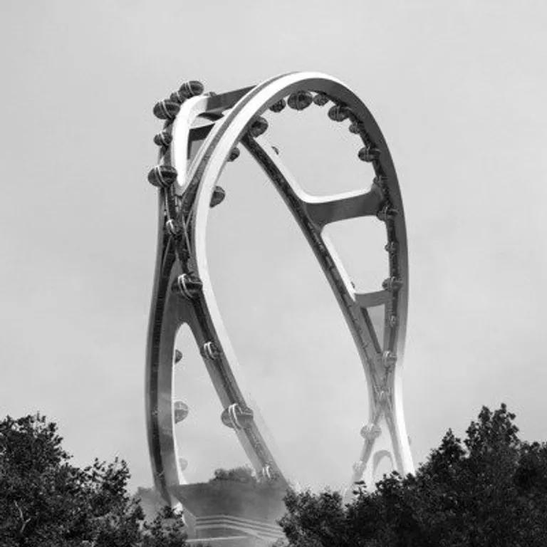  steel arch bridge suspension bridge pier sundial-0