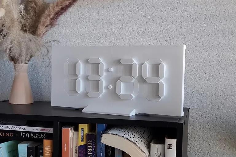  digital clock bookcase digital watch wall clock-0