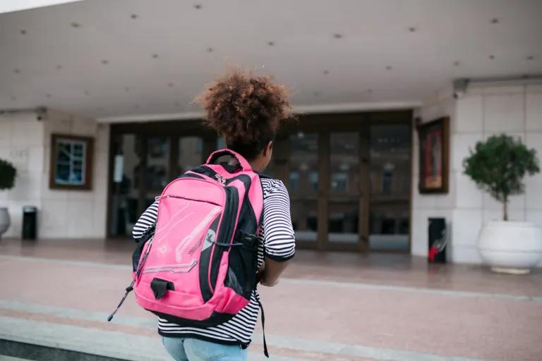  backpack back pack knapsack packsack rucksack haversack mailbag postbag jean blue jean denim neck brace-0