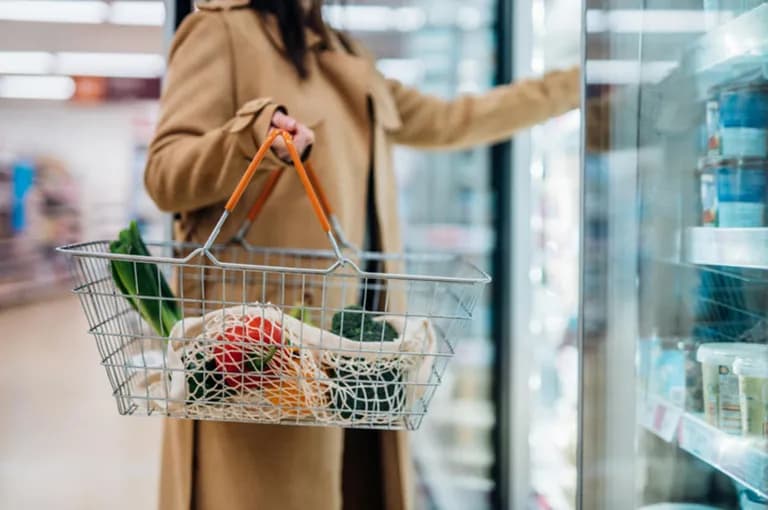  shopping basket shopping cart grocery store grocery food market market plastic bag-0